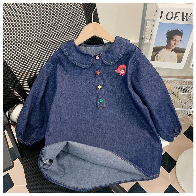 Vaikų suknelė su gėlių raštu, A linijos siluetas, 89% medvilnė, amžiaus grupė 3–8 metai