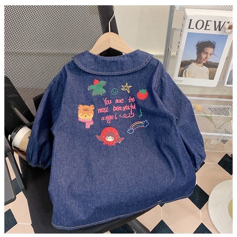 Vaikų suknelė su gėlių raštu, A linijos siluetas, 89% medvilnė, amžiaus grupė 3–8 metai