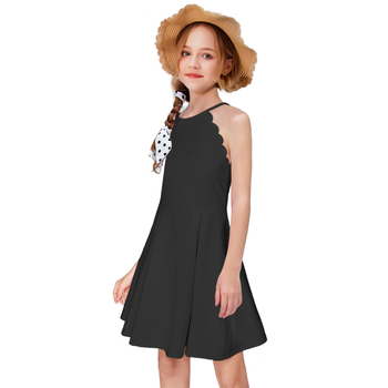 Princų stiliaus vaikų suknelė su A linijos siluetu, vienspalvė, audinys 95% poliesteris, 5% elastanas, vaikams nuo 3 iki 8 metų