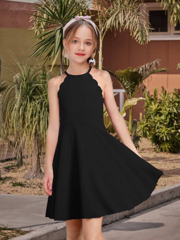 Princų stiliaus vaikų suknelė su A linijos siluetu, vienspalvė, audinys 95% poliesteris, 5% elastanas, vaikams nuo 3 iki 8 metų