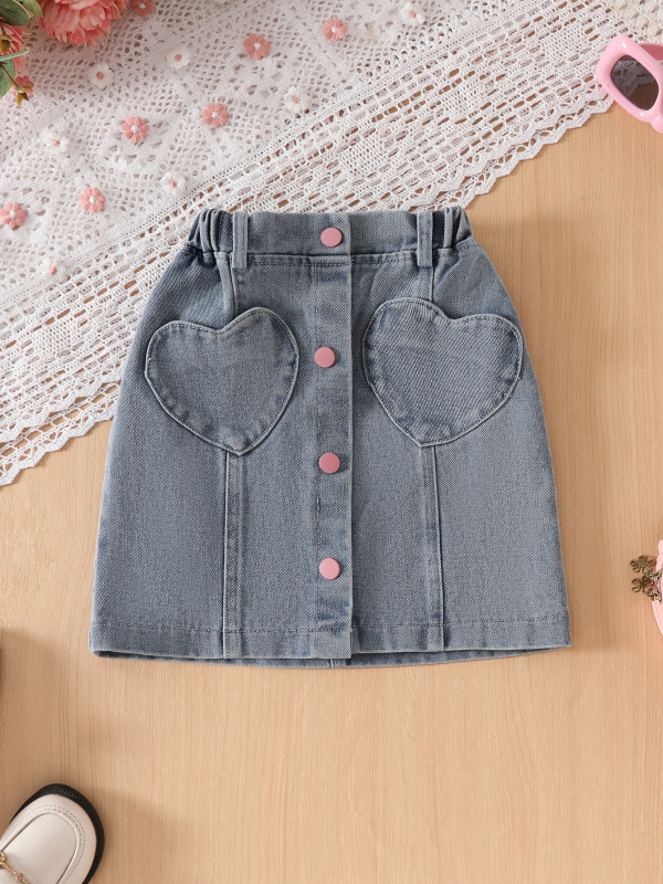 Дънков комплект за момичета за лято: жилетка и дънкови шорти, 100% памук, без ръкави, мека обработка, едноцветен