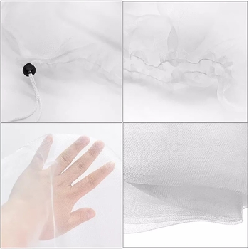 Σετ τριών μερών: κυπελλοειδές προστατευτικό πλέγμα για φυτά, εντομοαποκλειστικό και προστασία από πτηνά, διαπερατό αέρα (Τριών μερών σετ, Πλαστικό, Προστασία φυτών)