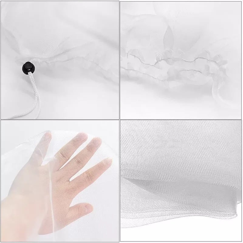 Σετ τριών μερών: κυπελλοειδές προστατευτικό πλέγμα για φυτά, εντομοαποκλειστικό και προστασία από πτηνά, διαπερατό αέρα (Τριών μερών σετ, Πλαστικό, Προστασία φυτών)