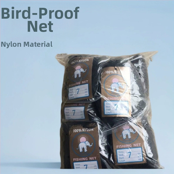 Найлонова мрежа против птици за селското стопанство, отвори 4x4, диаметър на нишката 150d, марка Jun Hongtu, експлоатационен срок 0.6