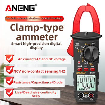 Skaitmeninis klampos matuoklis ANENG ST180, AC/DC matavimas, 600 V, 400 A, 40 MΩ, 4000 reikšmių