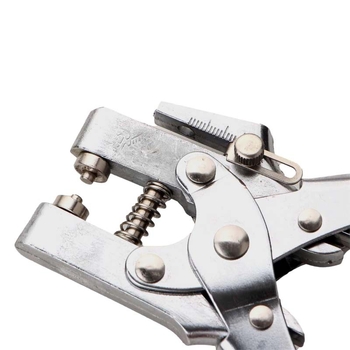 Мултифункционален инструмент за пробиване на дупки и обкови клещи — за колани, кожени изделия, хартия и метал; 45# стомана; тегло 350 g; тежък модел