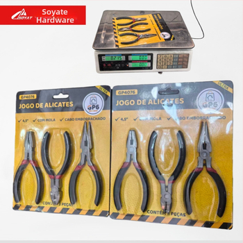 3-osaline käsitööna valmistatud traadilõike komplekt diagonaalse otsa ja nõelanäpunäiduga, kohandatav, tööriistaterasest, kaal 0,03 kg