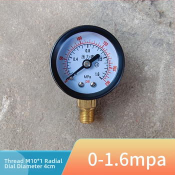 Y40 diafragma rõhu manomeeter – aksiaalne-radiaalne, 0–1.6 MPa, ühendus M10x1