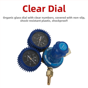 Lämmastiku reguleerija diafragmaga manomeetriga, vahemik 2.5/25, sisemine keermus, nominaalne diameeter 8, ümbritseva temperatuur 30°C