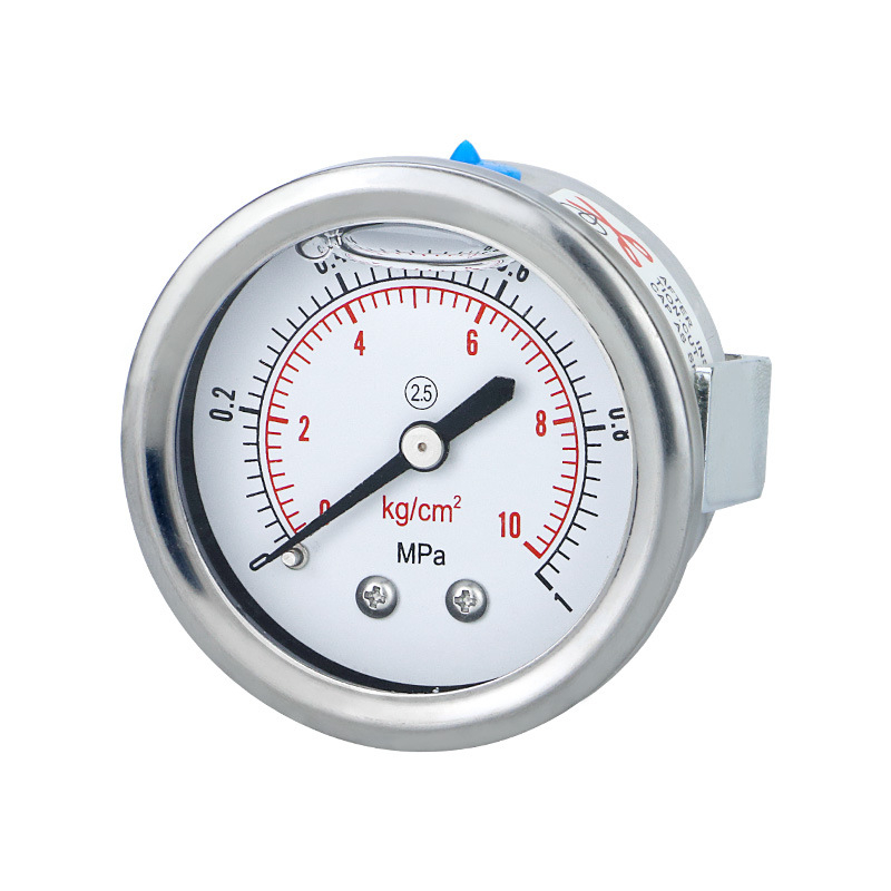 Seismi survemõõtja YN50Z aksiaalne, paneelile paigaldatav klipp-tüüpi lisavarustusega; aksiaalne keermeline ühendus; mõõtmisvahemik 0-60 ja -0,1-2,4; täpsusklass 2,5