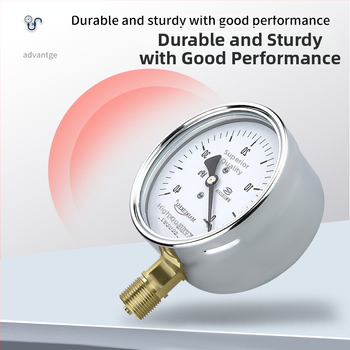 YE100 membraan-manomeeter läbipaistva resinist esiküljega, ühendus M20×1.5, vahemik -100…100 kPa, täpsusklass 2.5