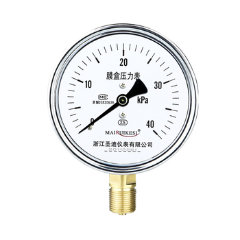 YE100 membraan-manomeeter läbipaistva resinist esiküljega, ühendus M20×1.5, vahemik -100…100 kPa, täpsusklass 2.5