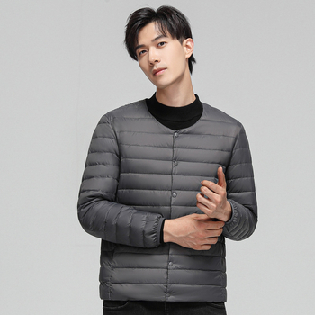 Vyrinė pūkinė striukė su balto antis pūku, 550 pūkų galia, vandeniui atspari, šaltis -50°C iki -20°C