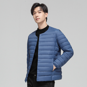 Vyrinė pūkinė striukė su balto antis pūku, 550 pūkų galia, vandeniui atspari, šaltis -50°C iki -20°C