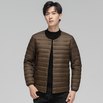 Vyrinė pūkinė striukė su balto antis pūku, 550 pūkų galia, vandeniui atspari, šaltis -50°C iki -20°C