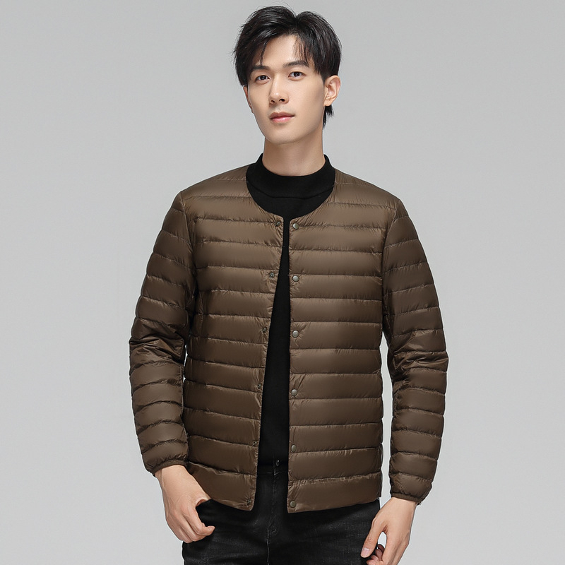 Vyrinė pūkinė striukė su balto antis pūku, 550 pūkų galia, vandeniui atspari, šaltis -50°C iki -20°C