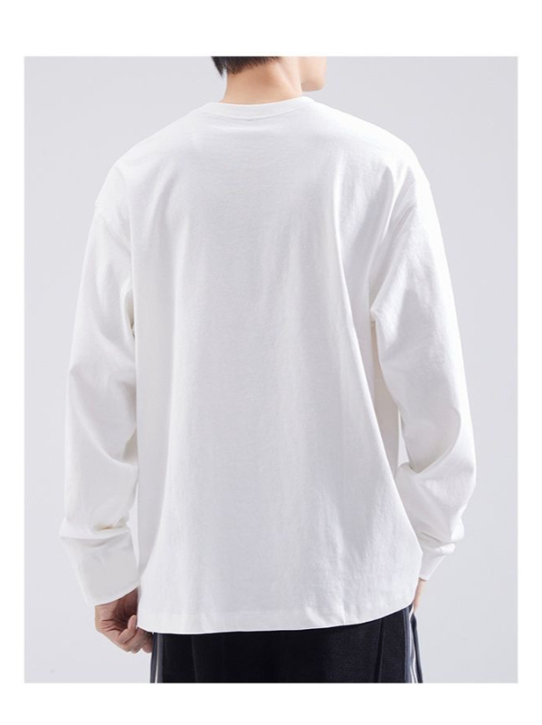 Duga majica s tiskom i okruglim izrezom, slobodan kroj, poliester 91–95%