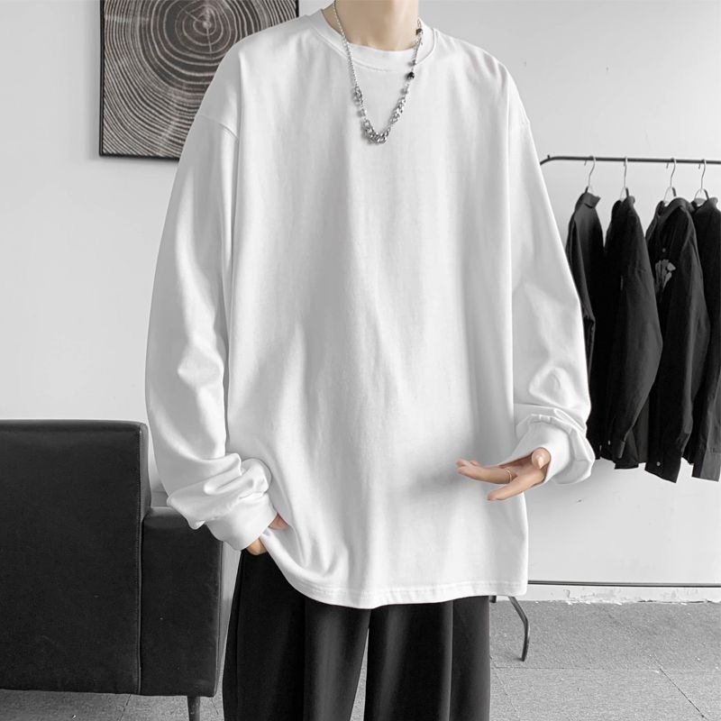 Duga majica s tiskom i okruglim izrezom, slobodan kroj, poliester 91–95%