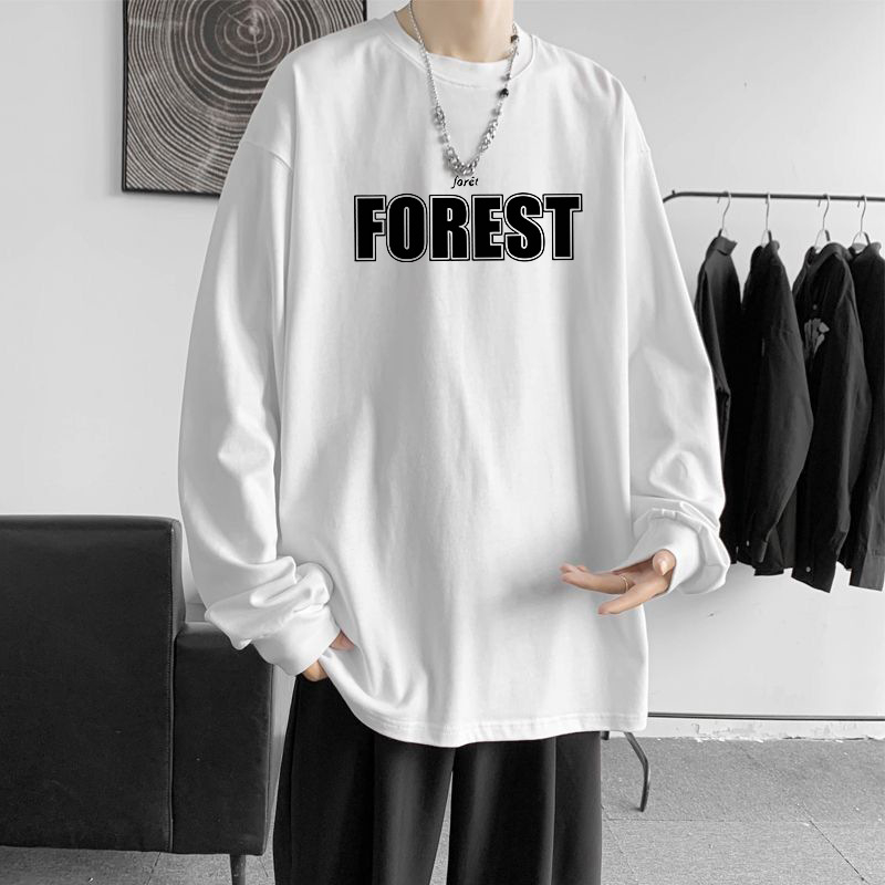 Duga majica s tiskom i okruglim izrezom, slobodan kroj, poliester 91–95%