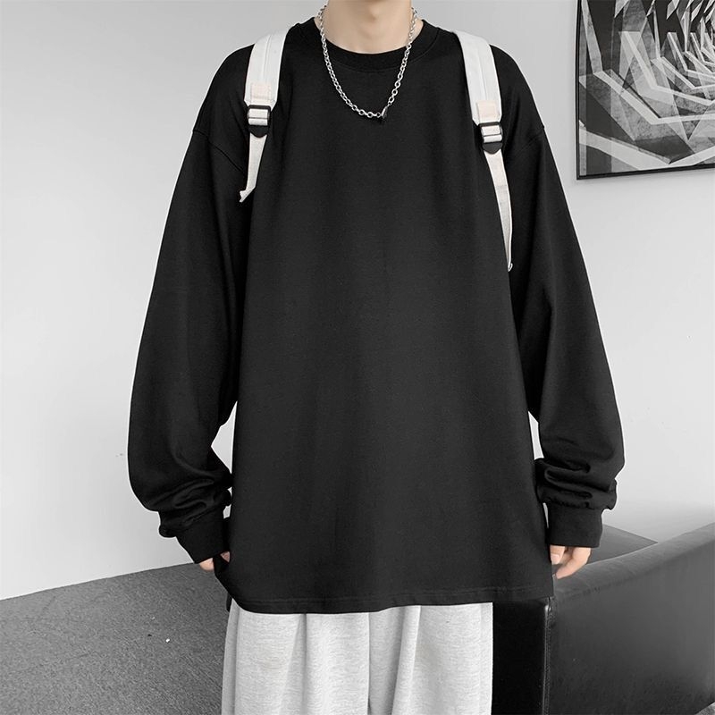 Duga majica s tiskom i okruglim izrezom, slobodan kroj, poliester 91–95%