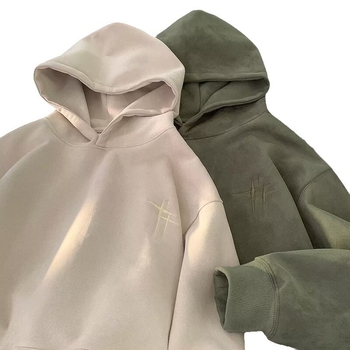 Hooded fleece mikina, oversize kroj, otisak s slovima, 96% poliester