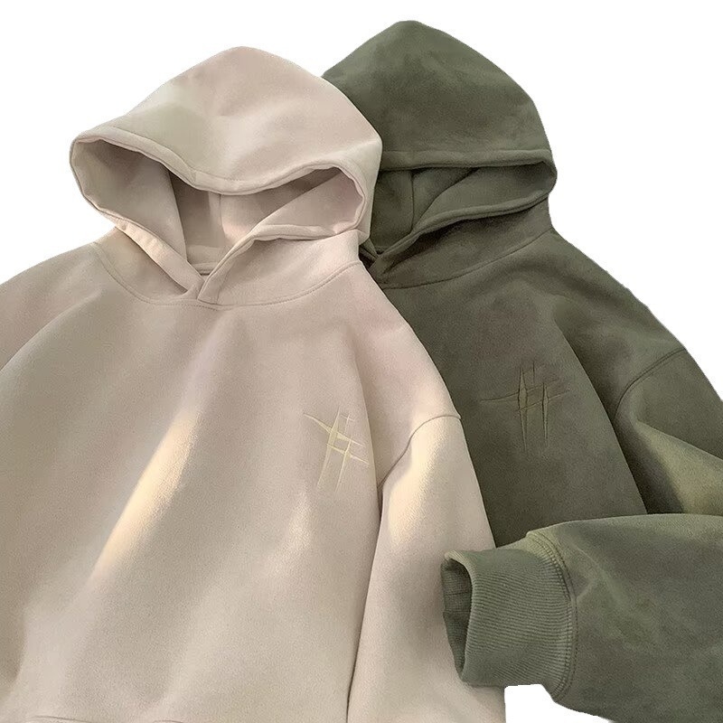 Hooded fleece mikina, oversize kroj, otisak s slovima, 96% poliester