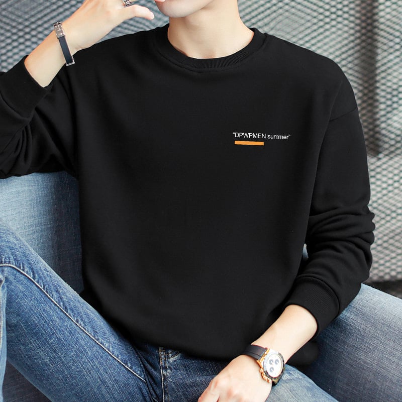 Bavlnený pulóver s okrúhlym výstrihom, dlhými rukávmi, voľný strih, hmotnosť 320 g