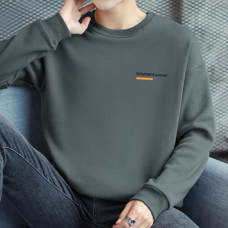 Bavlnený pulóver s okrúhlym výstrihom, dlhými rukávmi, voľný strih, hmotnosť 320 g