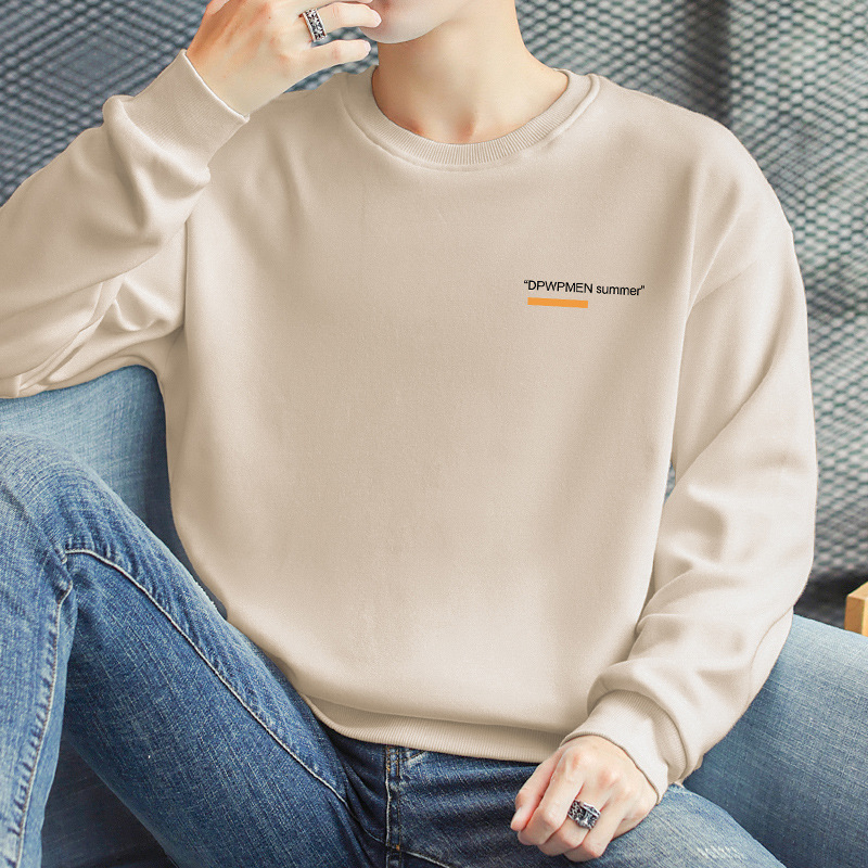 Bavlnený pulóver s okrúhlym výstrihom, dlhými rukávmi, voľný strih, hmotnosť 320 g