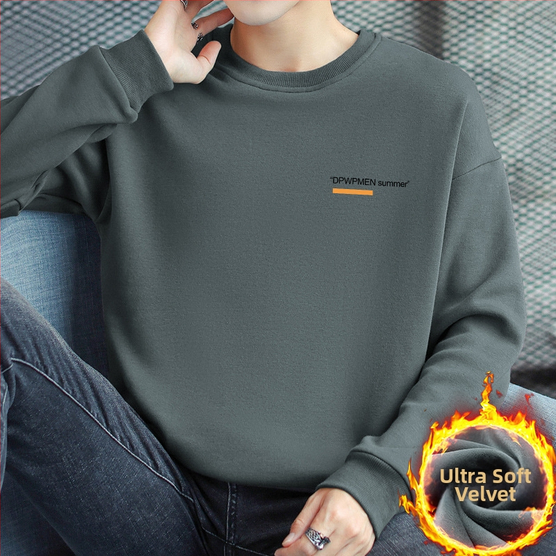 Bavlnený pulóver s okrúhlym výstrihom, dlhými rukávmi, voľný strih, hmotnosť 320 g