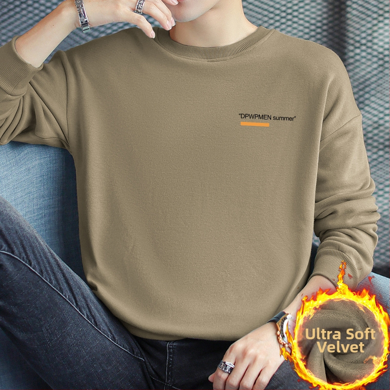 Bavlnený pulóver s okrúhlym výstrihom, dlhými rukávmi, voľný strih, hmotnosť 320 g