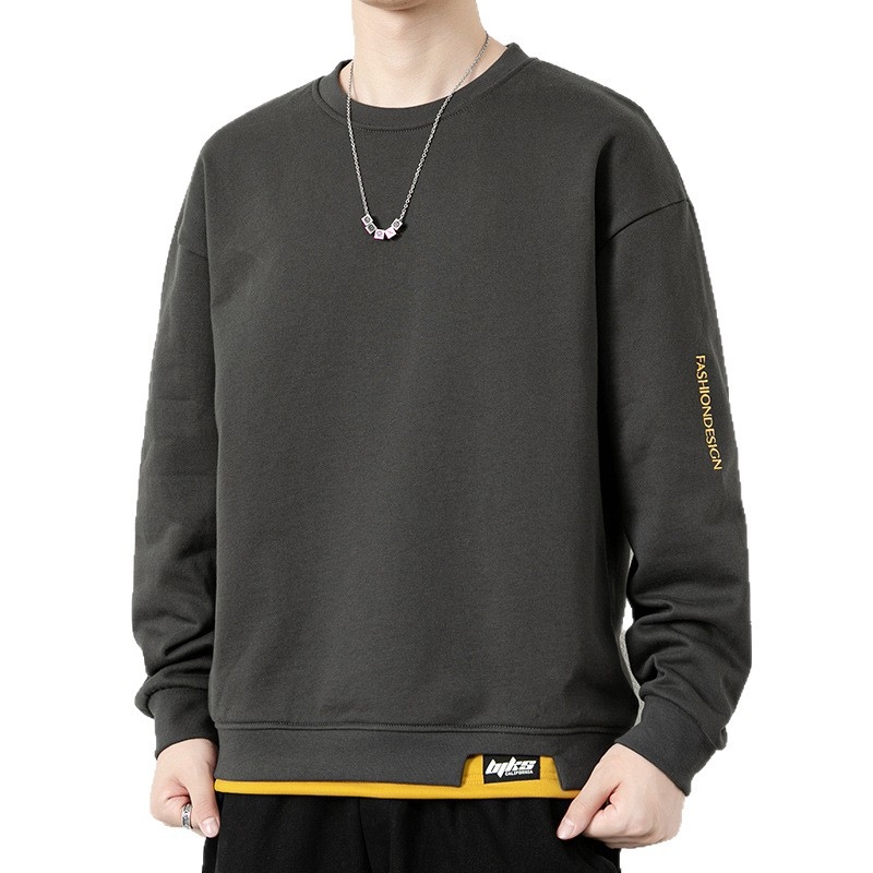 Muški duks za jesen i zimu, oversize kroj, duge rukave, casual stil, plus veličina