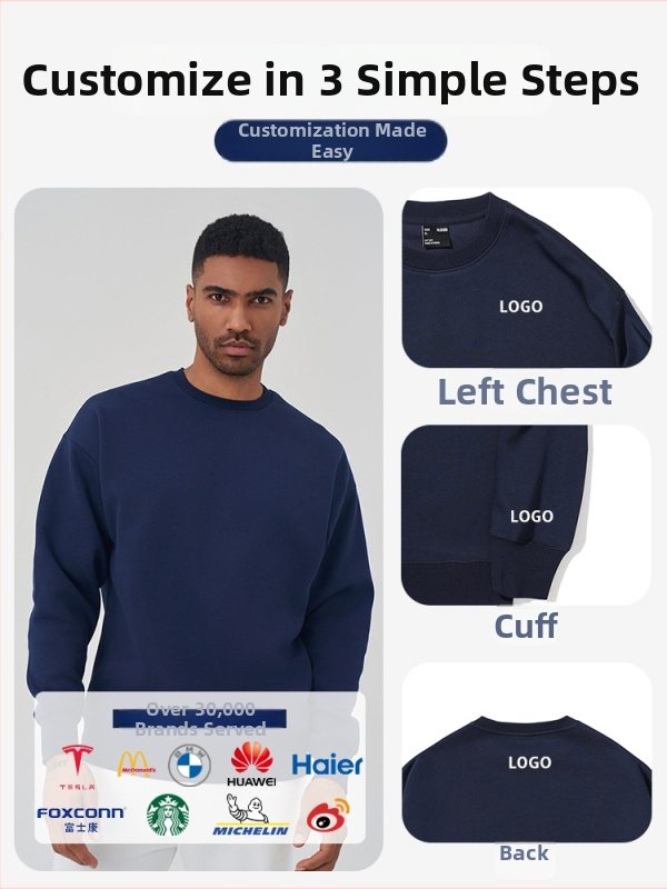 Mikina s kapucňou z fleece, okrúhly výstrih, hrúbka 400 g a viac, polyester 77%, vrecko s 3D patchom