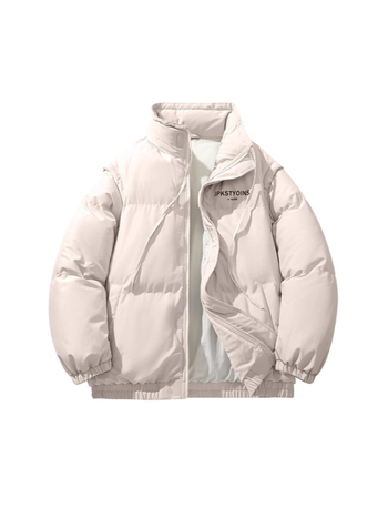 Harnicar muška debela pamučna jakna s visokim ovratnikom i kapuljom, zipom, s odvojivim rukavima, 190 g punila