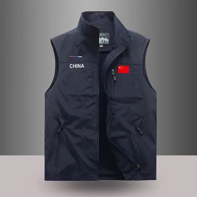 Meeste vest kapuutsiga, tõmblukuga, õhuke materjal, triibuline muster, nailonil põhinev segu