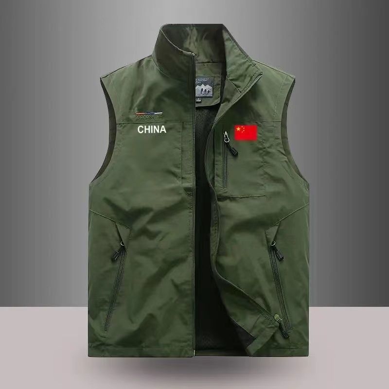 Meeste vest kapuutsiga, tõmblukuga, õhuke materjal, triibuline muster, nailonil põhinev segu