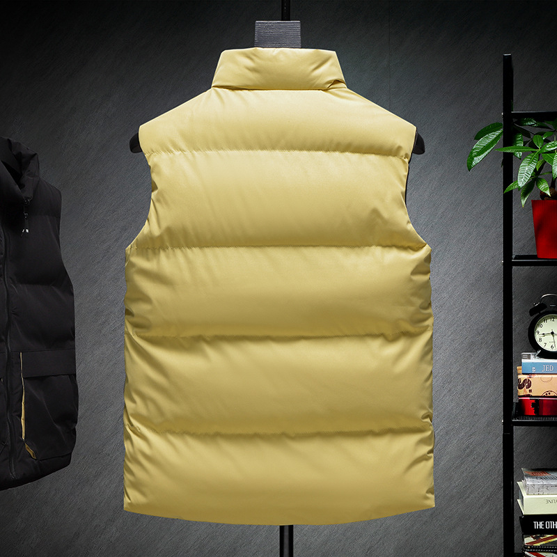 Kahepoole kasutatav vest püstise krae ja tikitud logoga – paksu kangas, tõmblukk, 100% polüester