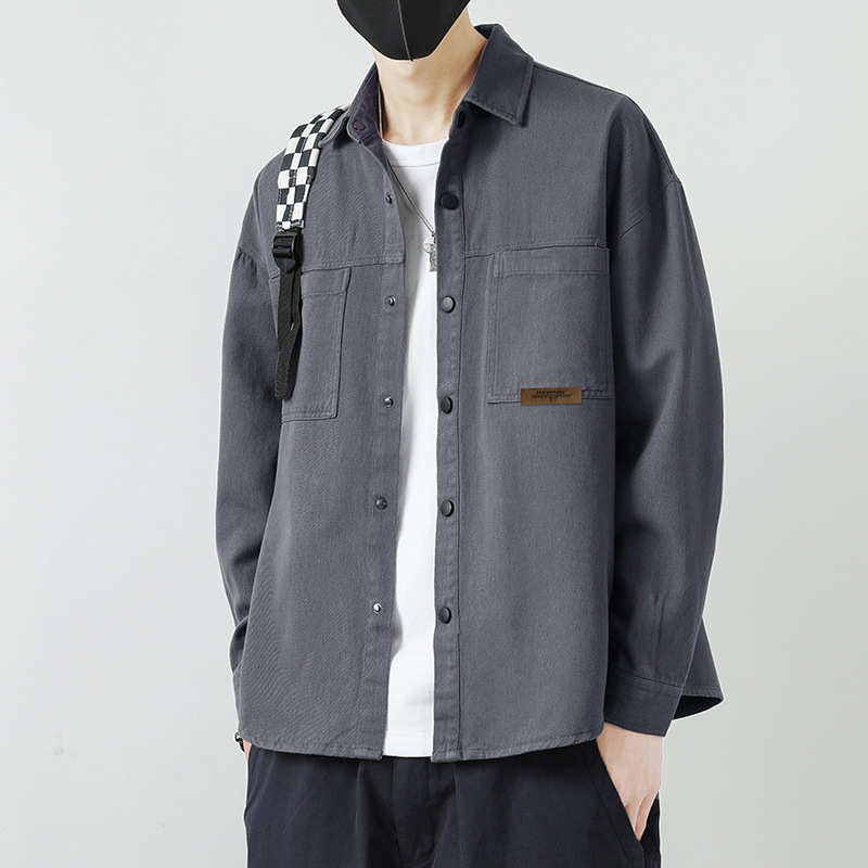 Férfiing – vékony kardigán-stílus, hosszú ujjú, laza szabás, 100% pamut, zseb részletek, mindennapi viselet