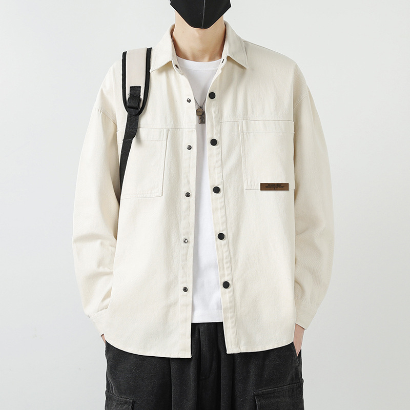 Férfiing – vékony kardigán-stílus, hosszú ujjú, laza szabás, 100% pamut, zseb részletek, mindennapi viselet