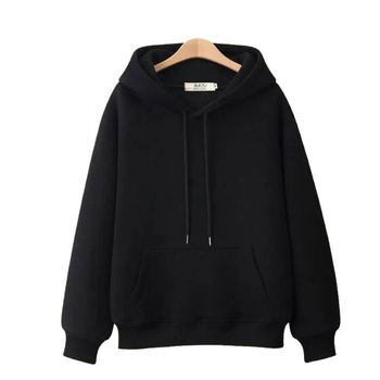 Női 100% pamutkapucnis pulóver, laza szabás, hercegnő ujjak