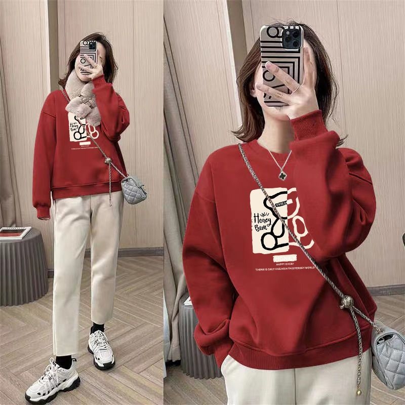 Ženská chenille mikina s kruhovým výstrihom, oversize voľný strih, flísová podšívka, obsah spandexu do 30 %, jar 2025 vydanie