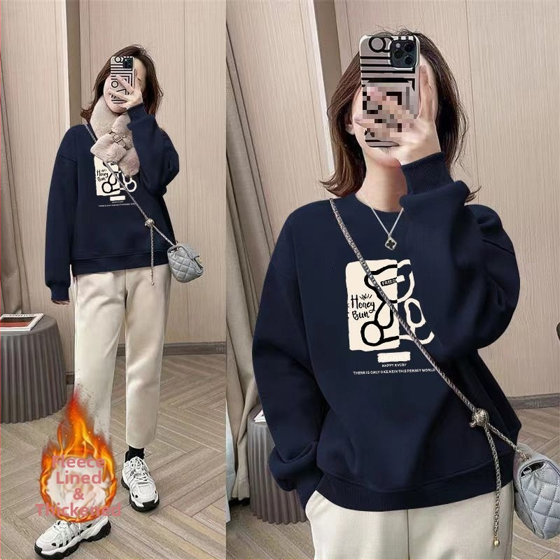 Ženská chenille mikina s kruhovým výstrihom, oversize voľný strih, flísová podšívka, obsah spandexu do 30 %, jar 2025 vydanie