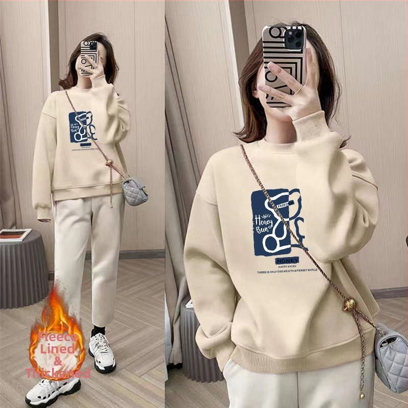 Ženská chenille mikina s kruhovým výstrihom, oversize voľný strih, flísová podšívka, obsah spandexu do 30 %, jar 2025 vydanie