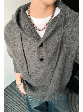 Akrilból készült pulóver, lazán szabott, Hongkong-stílus, 2025 ősz