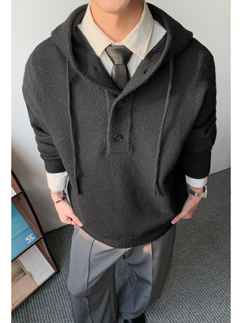 Akrilból készült pulóver, lazán szabott, Hongkong-stílus, 2025 ősz