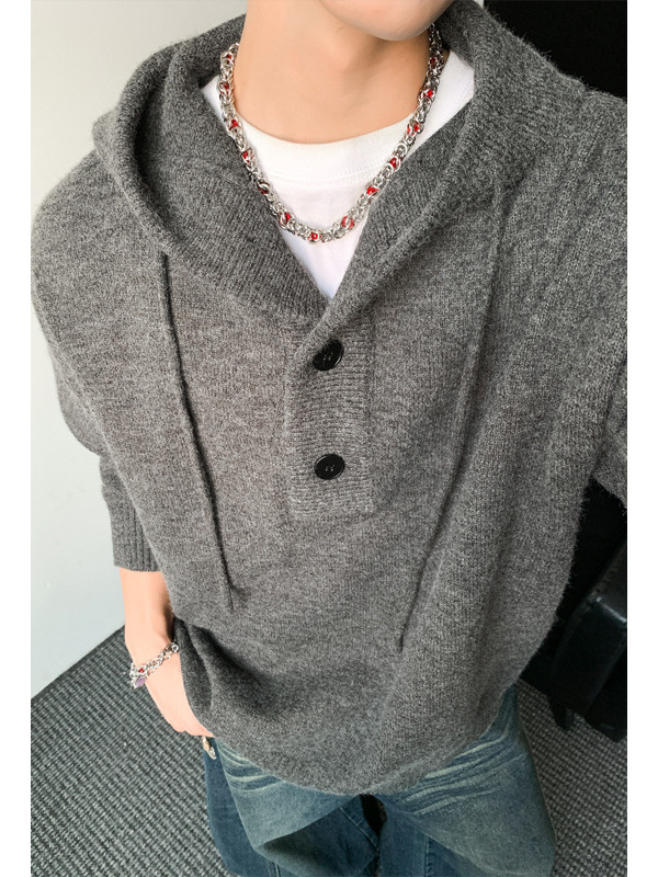 Akrilból készült pulóver, lazán szabott, Hongkong-stílus, 2025 ősz