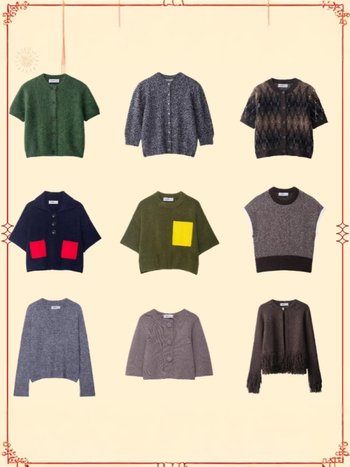 Cardigan-sweter, poliester, okrugli izrez, rukavi 3/4, japansko-korejski casual stil, jesen 2025