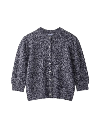 Cardigan-sweter, poliester, okrugli izrez, rukavi 3/4, japansko-korejski casual stil, jesen 2025