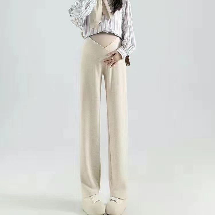 Rasedateleile laia lõikega püksid, Air Cotton materjal, puuvilla-poliesteri segu alla 30% sisaldusega, normaalne paksus, hoiab sooja