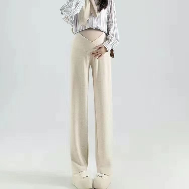 Rasedateleile laia lõikega püksid, Air Cotton materjal, puuvilla-poliesteri segu alla 30% sisaldusega, normaalne paksus, hoiab sooja